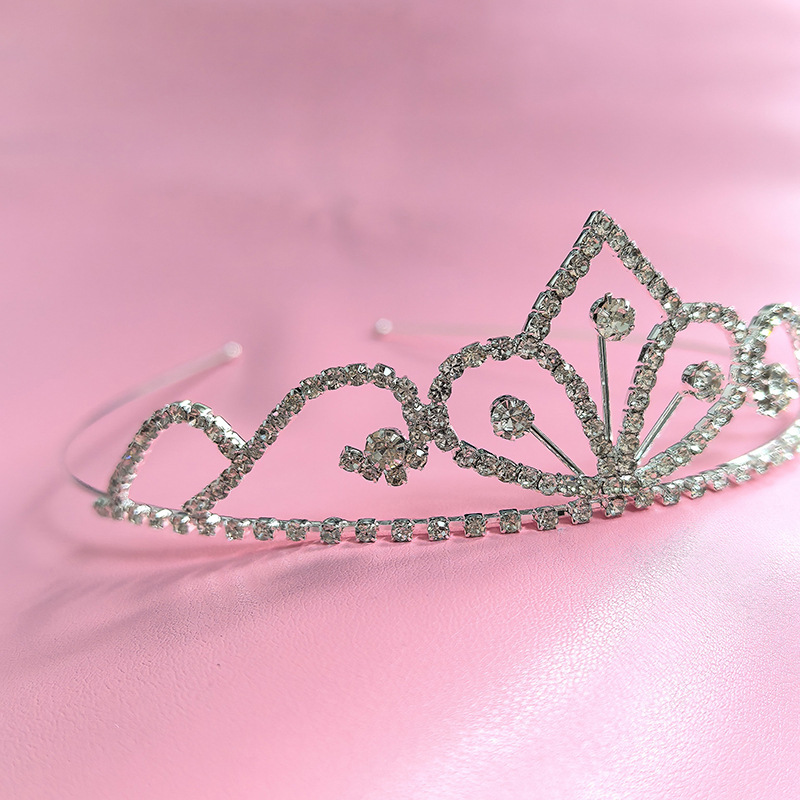Women Accessories For Wedding - Zilverkleurige strass bruidskroon luxe kristallen tiara