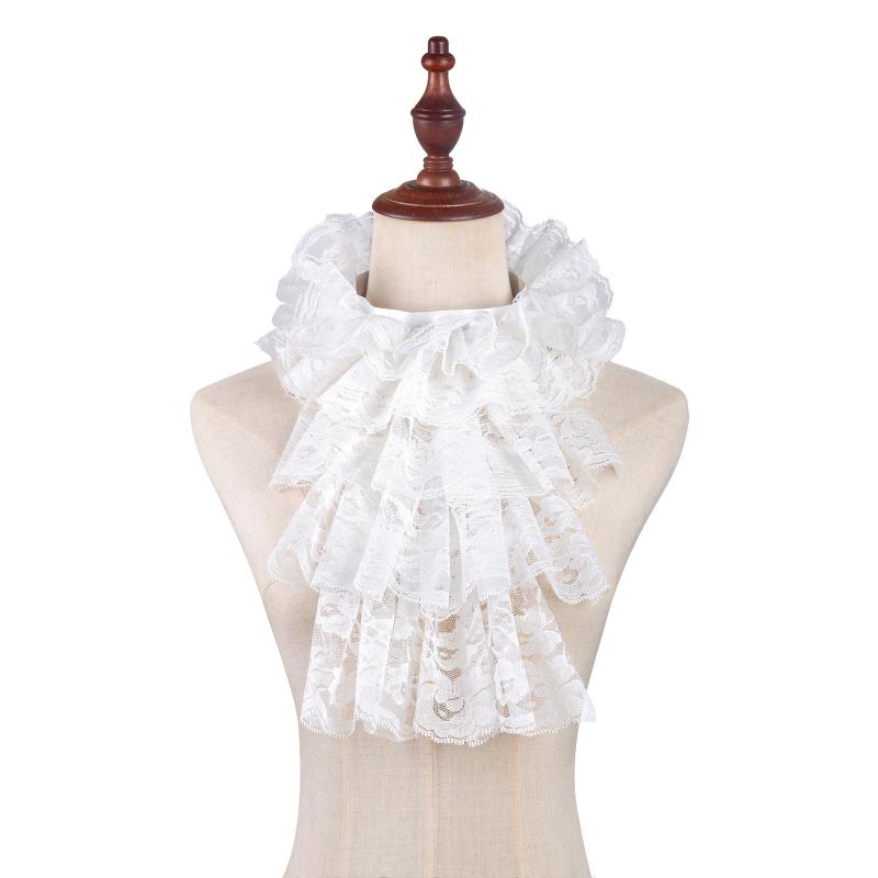 Women'S Victorian Era Accessories - Elegante afneembare kanten jabotkraag kostuumset uitgeholde