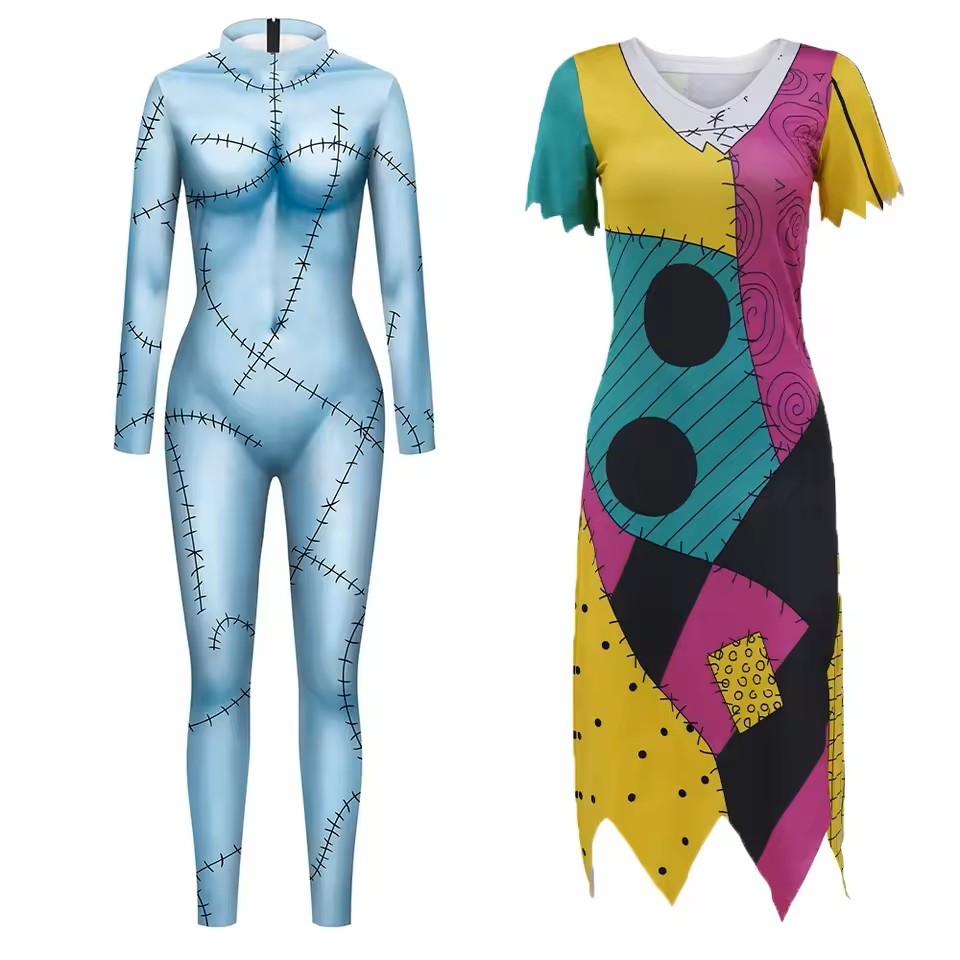 Women'S Vacation Accessories - Halloween Anime Film Sally Cosplay Jurk