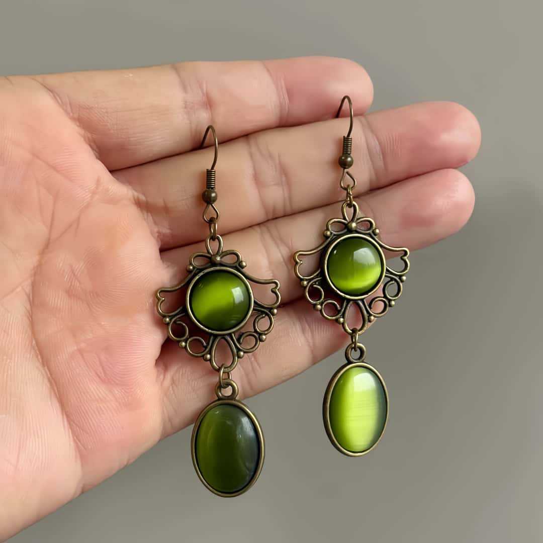 Women'S Victorian Era Accessories - Retro Victoriaanse tijdperk uitgeholde kant groene