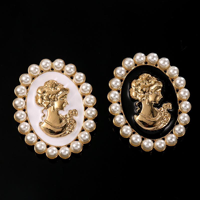 Women'S Victorian Era Accessories - Victoriaanse Stijl Parels Camee Broche Spelden