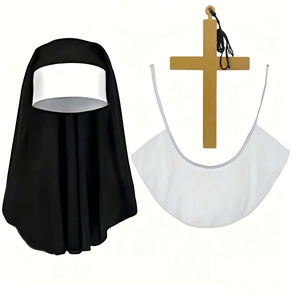 Women'S Victorian Era Accessories - 1/3 Stuks Creatieve Nun Kostuum Set