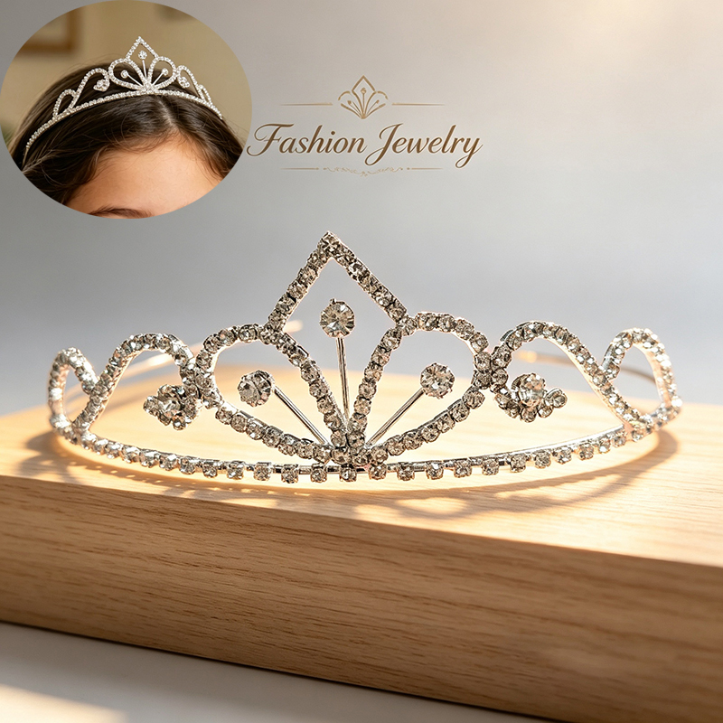 Zilverkleurige strass bruidskr - Women Accessories For Wedding recensie en prijs