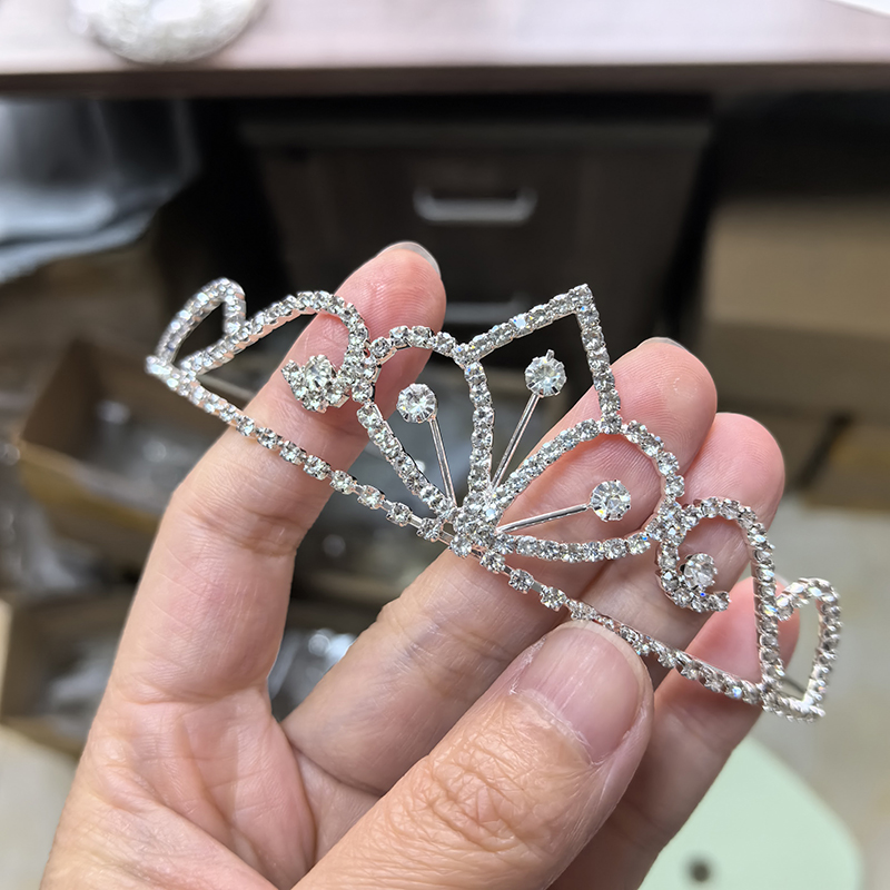 Zilverkleurige strass bruidskr - Women Accessories For Wedding recensie en prijs