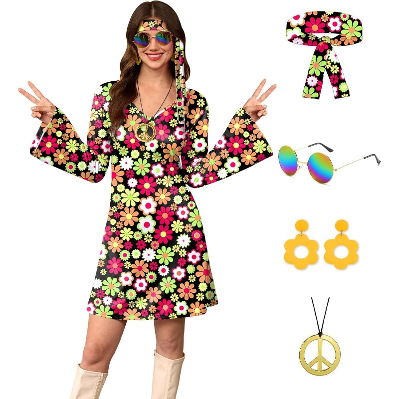 Dames 5-delig Halloween jaren  - Women'S Accessories In The 60S recensie en prijs