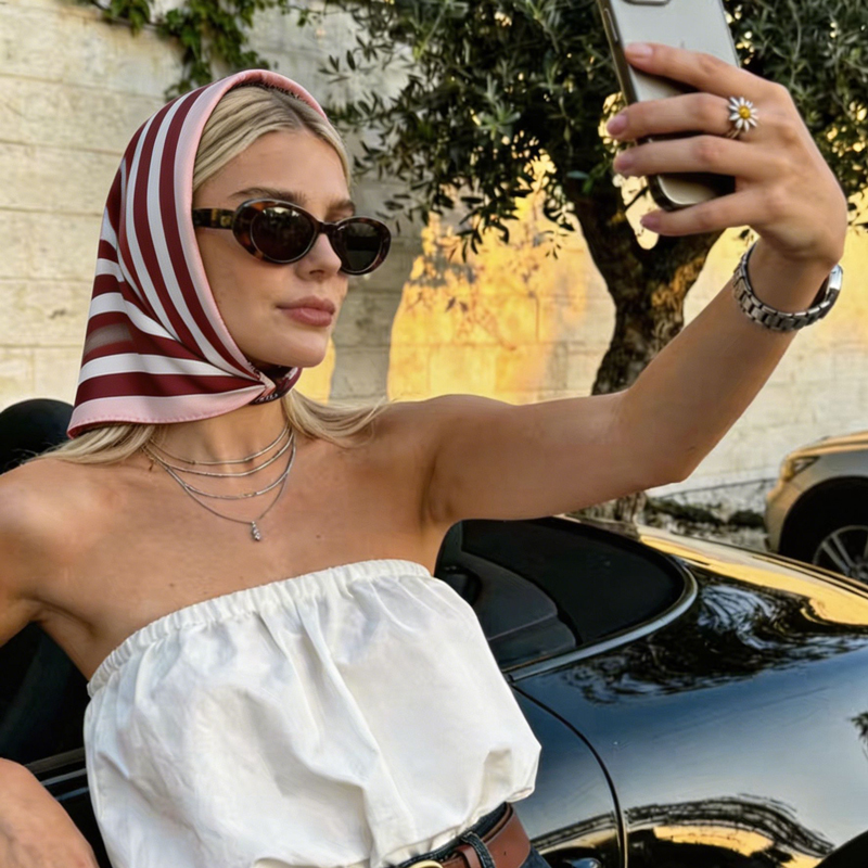 Satijnzijde geometrische stree - Women'S Vacation Accessories recensie en prijs