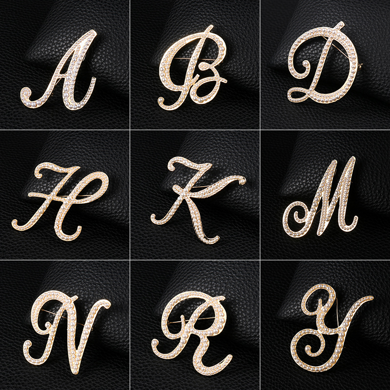 Engels Letters A-Z Parel Broch - Women Accessories In English recensie en prijs
